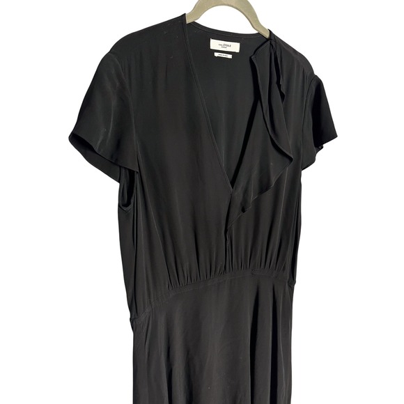 Isabel Marant Étoile‎ West Asymmetrical Hem Dress Size 40 Black Midi - Picture 5 of 9